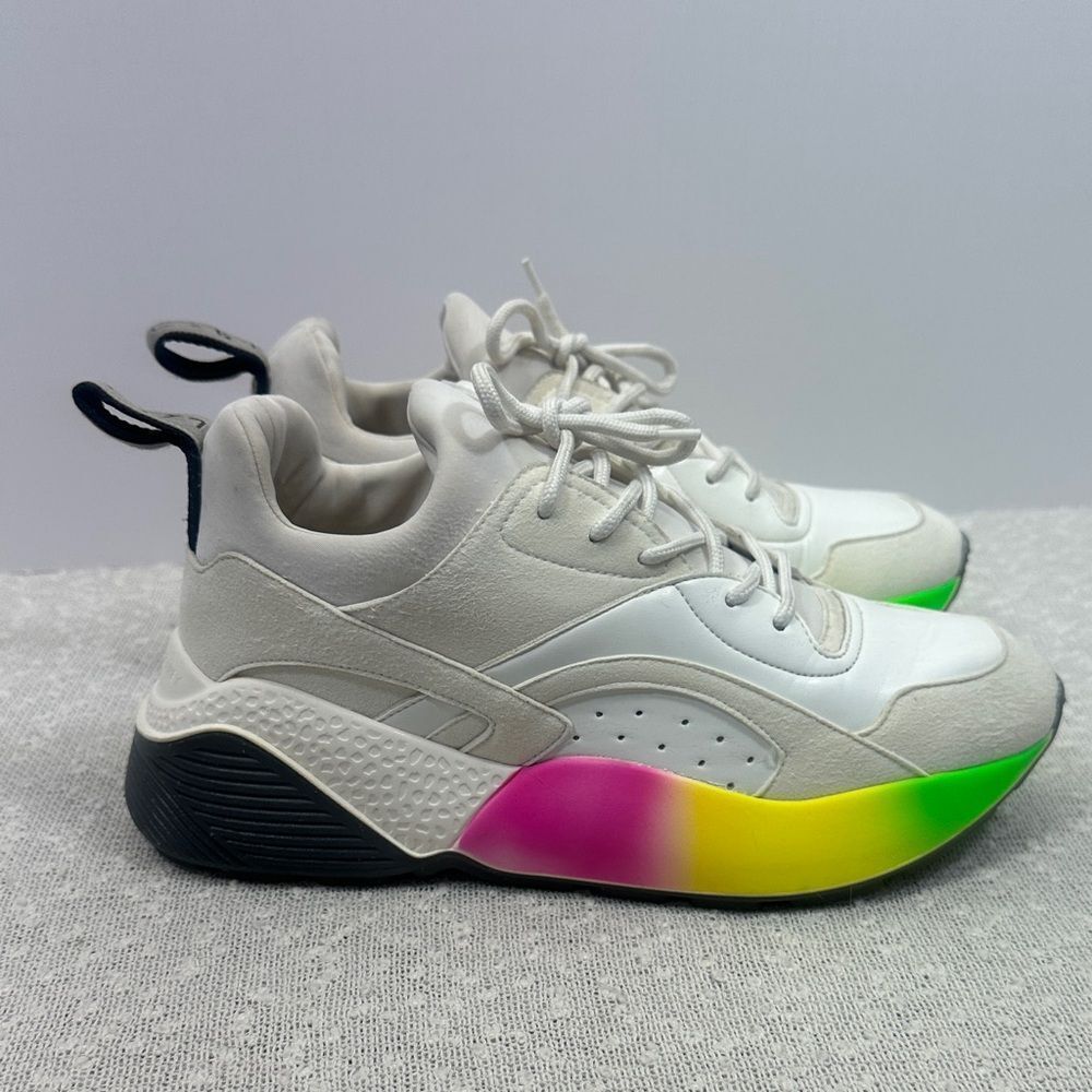 STELLA MCCARTNEY Eclypse Rainbow Platform Sneakers Shoes EU 40 US 10 9.5